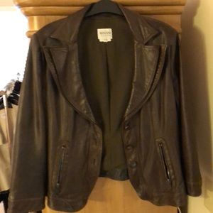 Armani Collezioni leather jacket